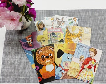 10 sobres hechos a mano, papel de libro vintage