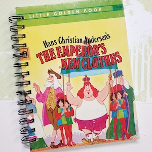 The Emperor's New Clothes, Recycled Little Golden Book, Journal, Notebook