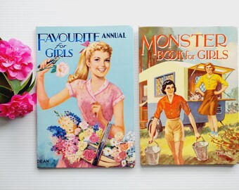 Set of 2 retro large hardcovers, empty for junk bookbinding, DIY journals, framing