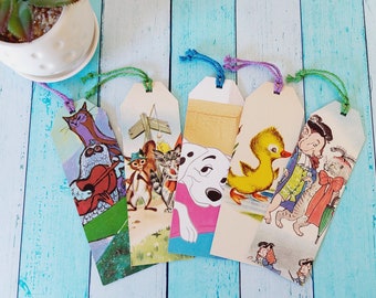 Juego de 5 marcapáginas con temática de animales