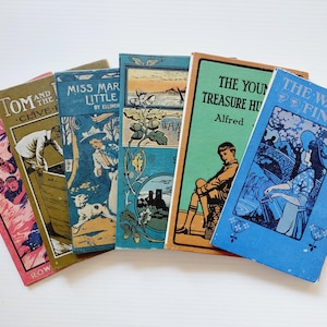 Set van 6 vintage boekomslagen, leeg voor junk-boekbinden, doe-het-zelfdagboeken, inlijsten