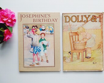 Set of 2 retro large hardcovers, empty for junk bookbinding, DIY journals, framing