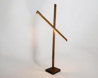 Wooden Modern Floor Lamp - Wooden Lamp for Home - Living Room Decor - Wooden Floor Lamp - Remote Control - Daylight Neon LED Floor Lamp