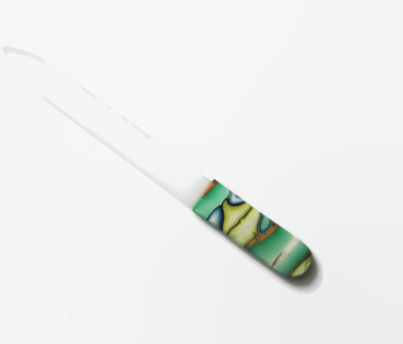 Czech Crystal Nail File Medium Glass Nailfile Green and Yellow with Copper Blue and Brown Accents gifts for her bridesmaid gifts