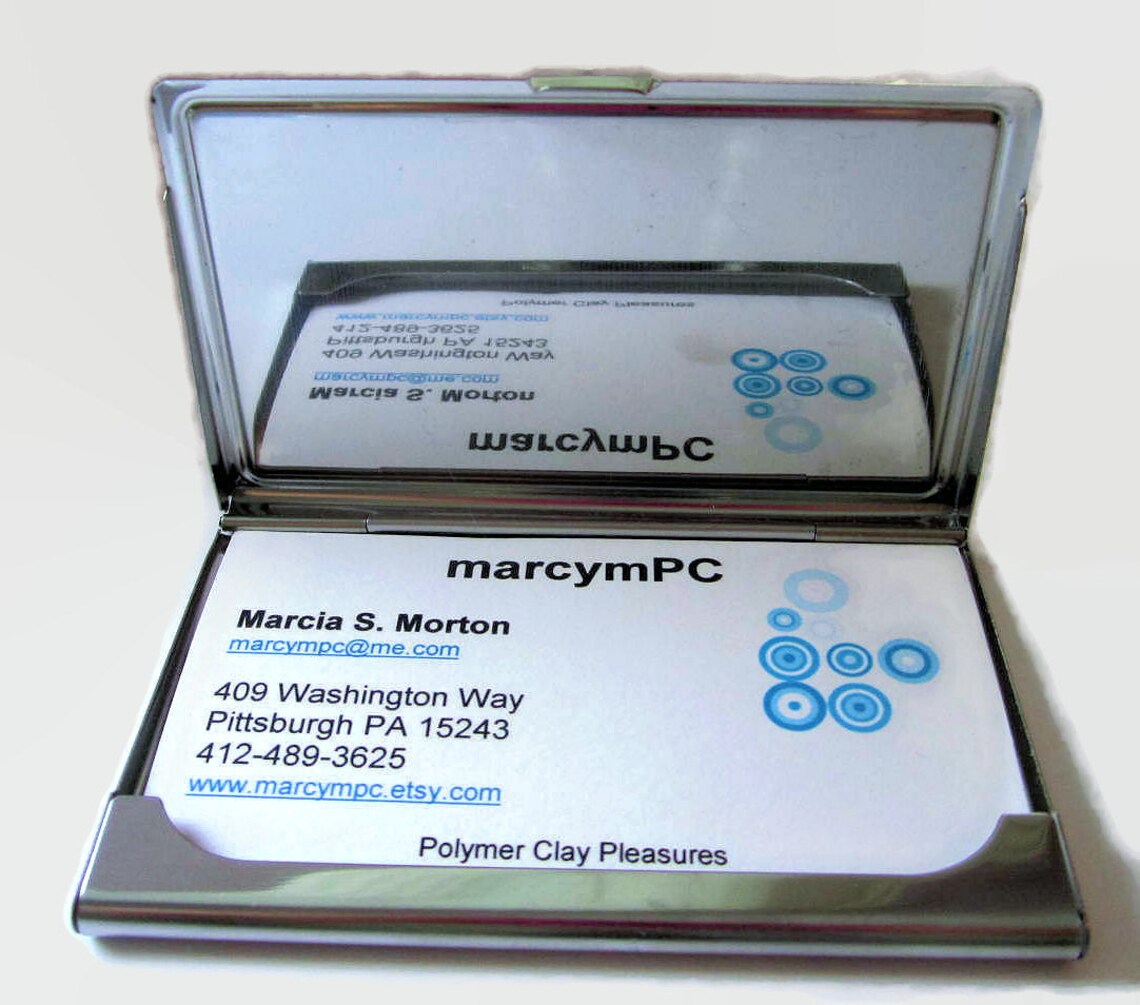 Business Card Case Credit Card Case Metal Card Case Shades Etsy