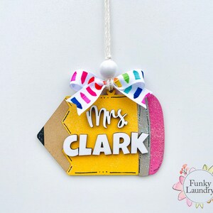 Personalized teacher gift|Custom Teacher gift|End of school gift |Personalized Math Teacher Gift|Math Teacher gift|Teacher Bag Charm|Pencil