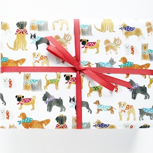 Presentpapper - Prickiga hundar inslagningsark bild 1