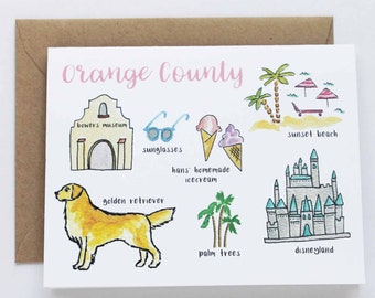 Orange County California Greeting Card