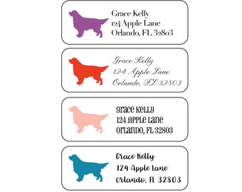 Golden Retriever Return Address Labels