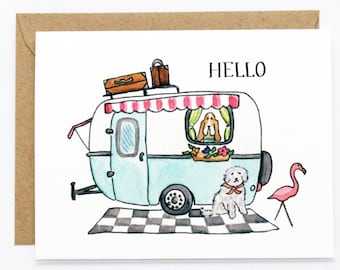 Any Occasion Card - Camper Hello Dogs