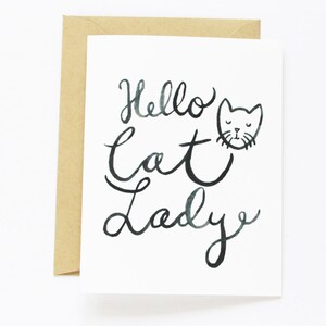 Tarjeta para cualquier ocasión: Hello Cat Lady