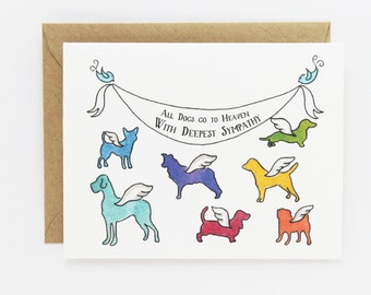 Sympathy Card - All Dogs Go to Heaven