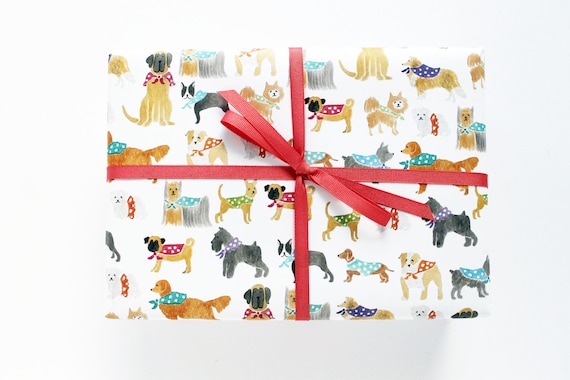 Gift Wrap - Polka-dot Dogs Wrapping Sheets