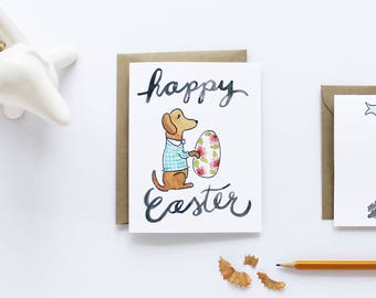 Easter Card - Easter Dachshund Card