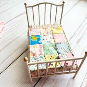Small Dollhouse Variety Quilt- 1930s Fabrics - Miniature Bedding - Maileg Mouse