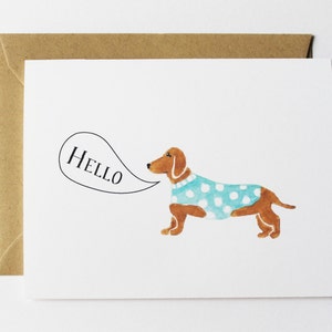 Any Occasion Card - Hello Dachshund Card