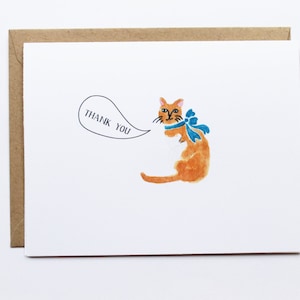 Danke-Karte - Katze Danke verschiedene Karten (Set von 8)