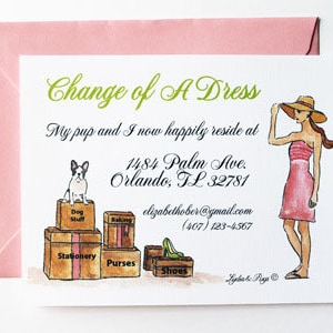 Moving Announcements - Change of a Dress Moving Announcements