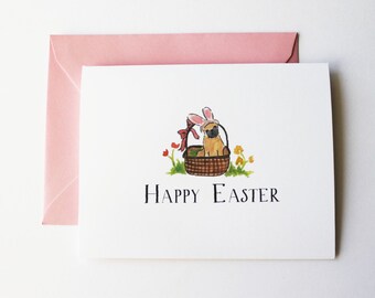 Easter Pug Bunny Cards (Set of 8)