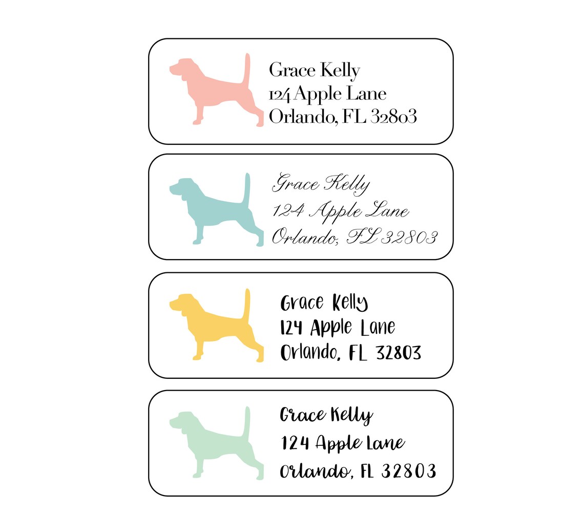 Beagle Dog Return Address Labels Etsy