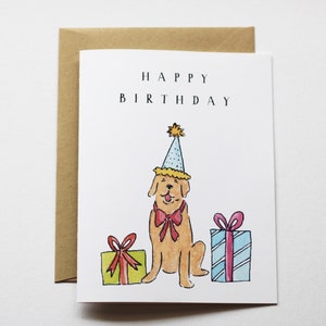 Tarjeta de cumpleaños - Cumpleaños de Golden Retriever