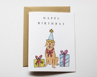 Geburtstagskarte - Golden Retriever Geburtstag