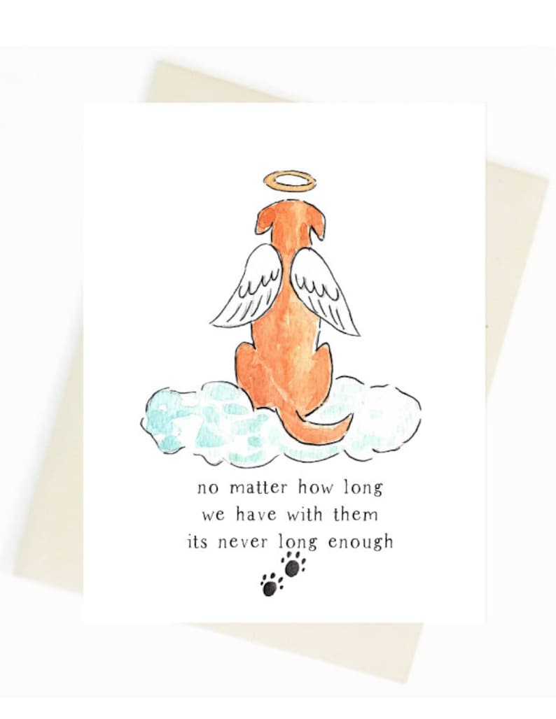 Loss of a Dog Card Golden Retriever Angel image 1