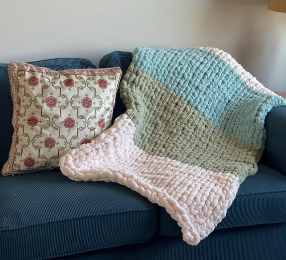 Personalized Hand knit blanket