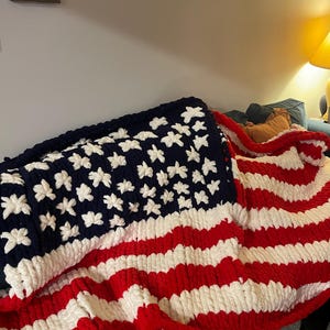 American flag blanket with stars