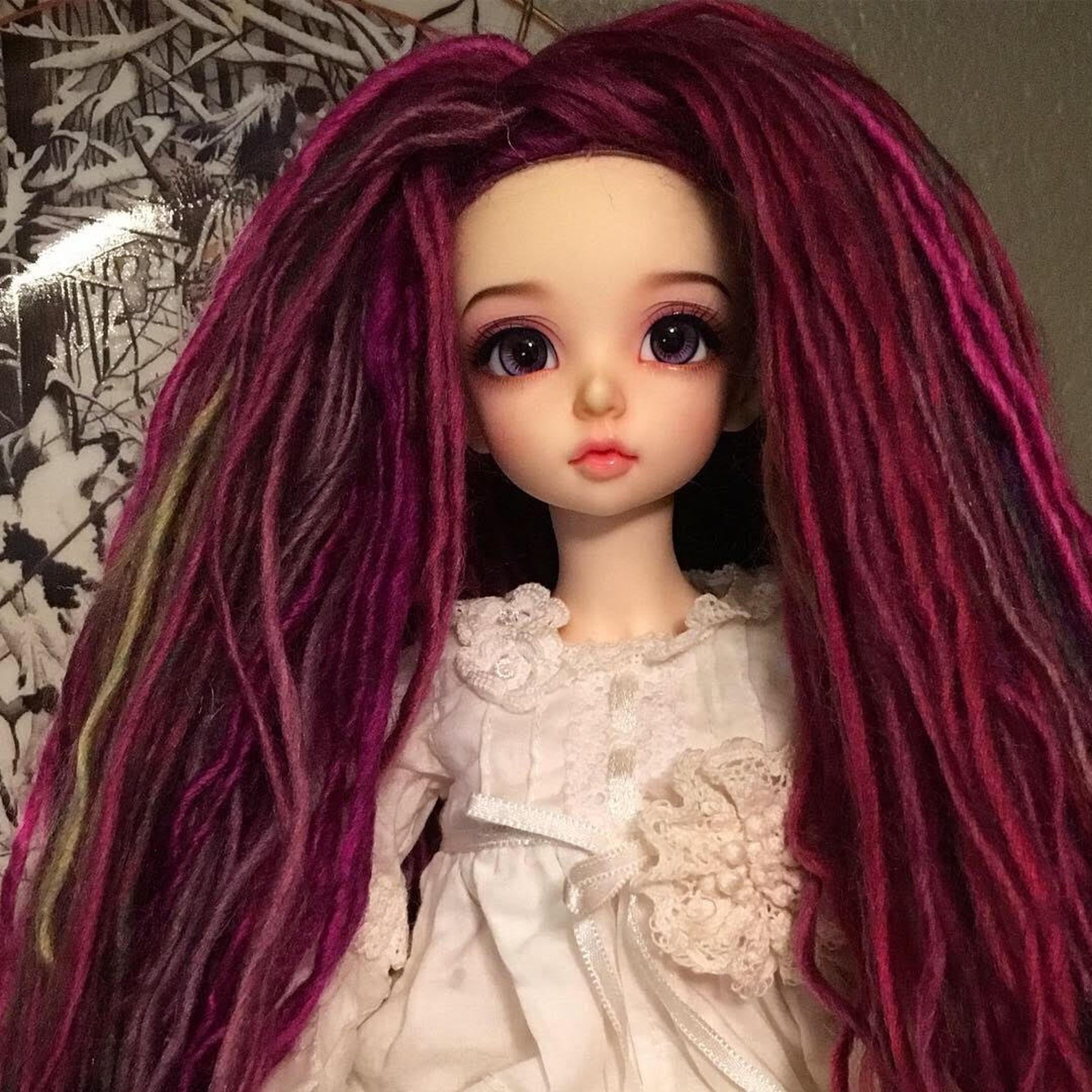 bjd yarn wig