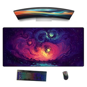 Custom Desk Mat, Custom Mouse Pad, Personalized Mouse Pad, Custom Gamer Desk Pad, Minimalist Handmade Aesthetic Colorful Anime Desk Mat