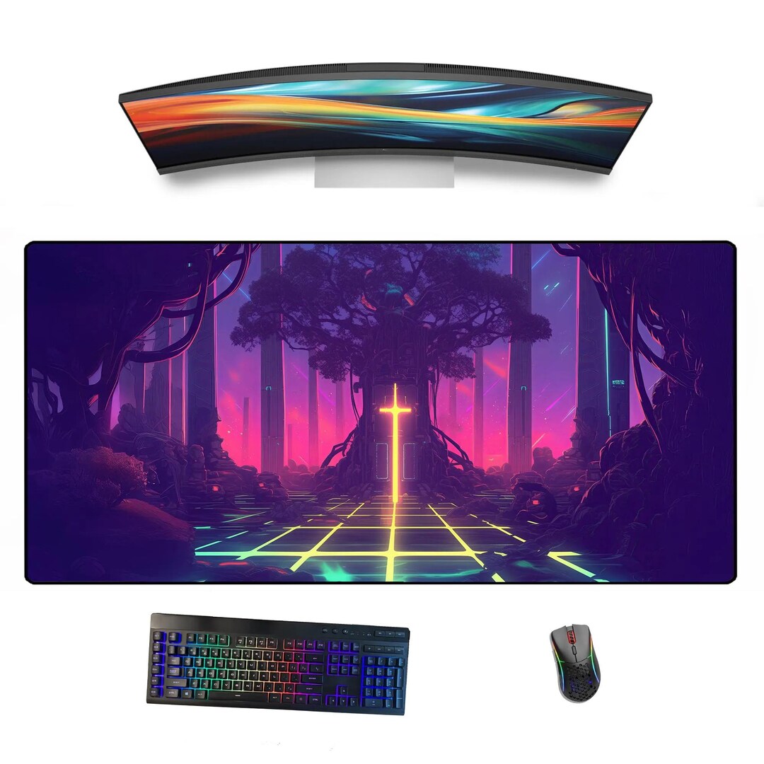 Big Gaming XXL Mouse Pad Desk Mat Mousepad Anime Synthwave Aesthetic ...