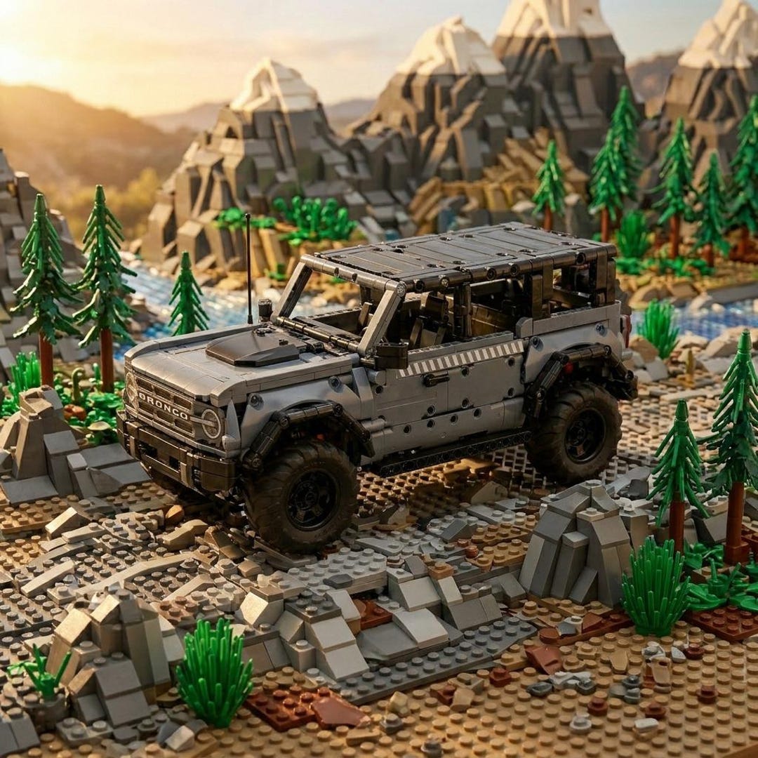 Offroad Bronco Jeep Raptor Car Building Blocks Set 4x4 MOC Technic ...