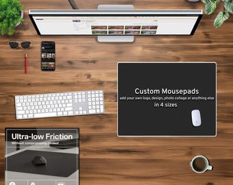 Custom Elite glazen gamingmuismat: XXL-bureaumat, ultrasnelle precisie-bureaumat, antislip Esports-muismat, Pro FPS-richtoppervlak