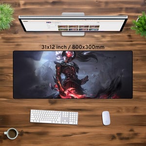 Big Gaming XXL Mouse pad Desk Mat Mousepad Anime Scary Villain Warrior Minimalist Gift Mouse Mat Computer PC Gamer Mouse Pad image 3
