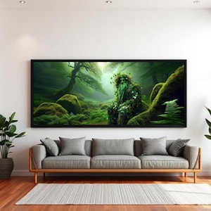 Ancient Forest Guardian Art Print. Watcher of the Timeless Woods, Protector of the Forgotten Grove, Guardian Spirit of the Old Forest.