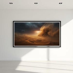 Desert Thunderstorm Art Print: Dramatic Landscape Photography (Digital Download)