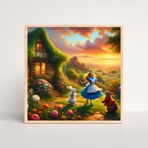 Alice in Wonderland Art Print: Mad Tea Party Decor (Digital Download