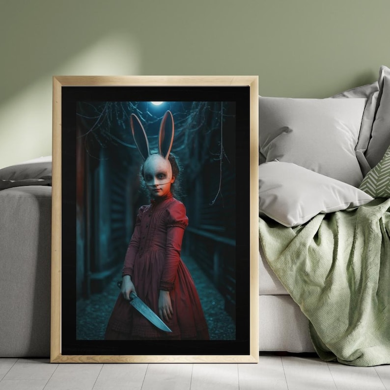Creepy Purge Bunny Girl Art – Gothic Horror Print (digital Download) - Etsy