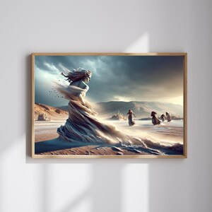 Sand Goddess Gothic Art Print: High-Resolution Digital Download