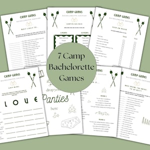 Camp Bachelorette Bundle Games, Camping Bachelorette Party Game Bundle, Last Trail Before the Veil, Camp Bach, Bachelorette Games