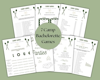 Camp Bachelorette Party Games Bundle (Digital Download)