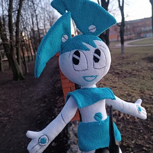 Juguete de peluche personalizado Jenny Wakeman inspirado en Mi vida como un robot adolescente, 40 cm