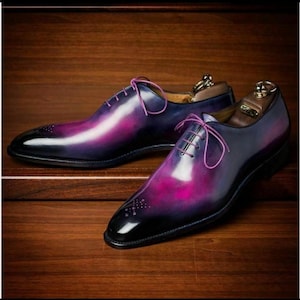New Handmade Multi color Leather Shoes, Men new Style, oxford shoes