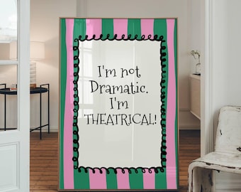 Pôster para Amantes do Teatro, Arte Digital para Parede, Impressão para Sala de Aula de Teatro, Presente para Ator, Presente para Criança que Gosta de Teatro Musical da Broadway, Decoração para Camarim