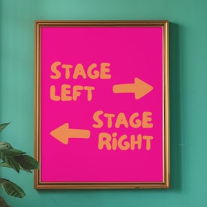 Stage Direction Theatre Lover Poster, Digital Wall Art, Drama Classroom ...