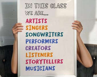 Pôster de Educação Musical, Decoração para Sala de Aula de Professor de Música, Arte de Parede para Sala de Coral, Banda e Orquestra