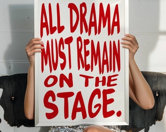 Pôster para Amantes do Teatro, Arte Digital para Parede, Impressão para Sala de Aula de Teatro, Presente para Ator de Palco, Presente para Criança Fã de Teatro Musical, Presente para Cantor, Decoração de Camarim