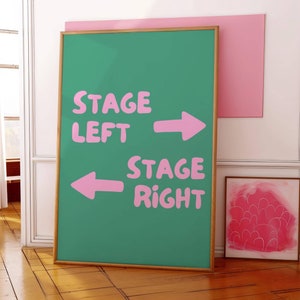 Póster de dirección escénica para amantes del teatro, arte mural digital, impresión para aula de teatro, regalo para actores, regalo infantil de teatro musical, decoración de camerinos