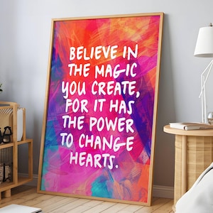 Inspirational Quote Poster, Creative Arts Print, Theatre Kid Gift, Drama Classroom Digital Wall Art, Music Dance Studio Maximalist Decor